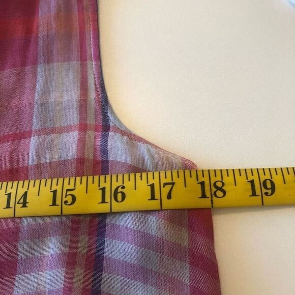 Maeve Anthropologie Pippa Pink Plaid Coastal Grandma, Cottagecore Swing Dress XS - Picture 9 of 12